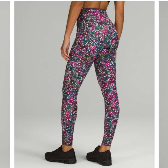 Lululemon Base Pace High-Rise Tight 28" *Brushed Floral Electric Multi - Picture 1 of 7